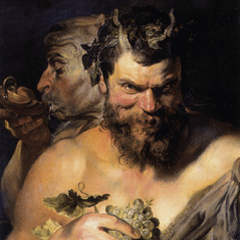 reproductie Two Satyrs van Peter Paul Rubens